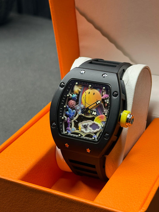 R-M Smiley Inspired Men,s Watch