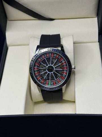 Kegio Spinner Dial Watch - Silicon Straps with Magnetic Lock skeletone dial