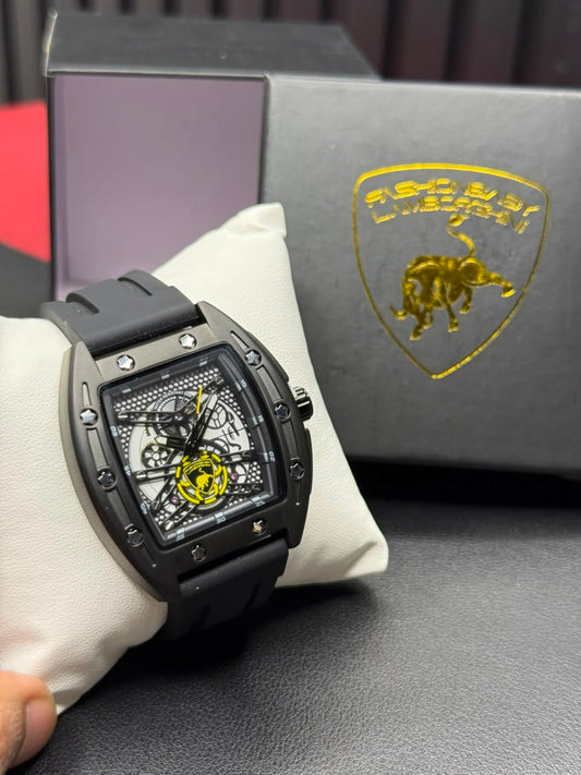 RM Inspired Slim Rubber Straps Watch