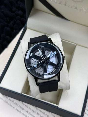 Viokai Men's spinning Dial Silicon Straps watch